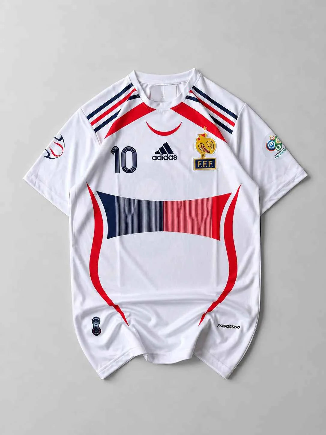 France 2008 zidane away half sleeves retro (embroidery)