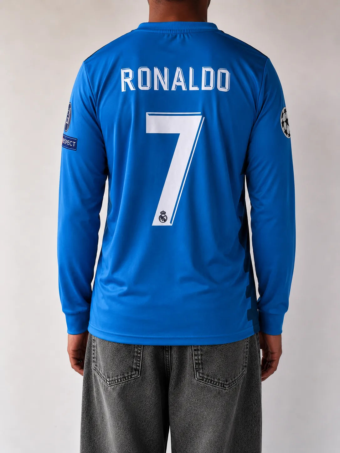 Real Madrid 2017-18 third kit full sleeves retro (embroidery)