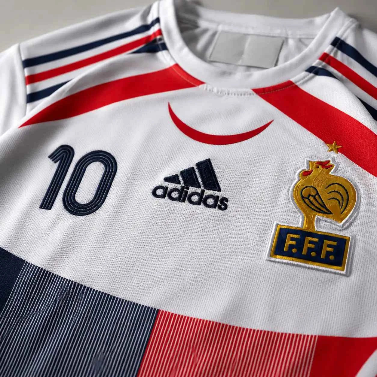 France 2008 zidane away half sleeves retro (embroidery)
