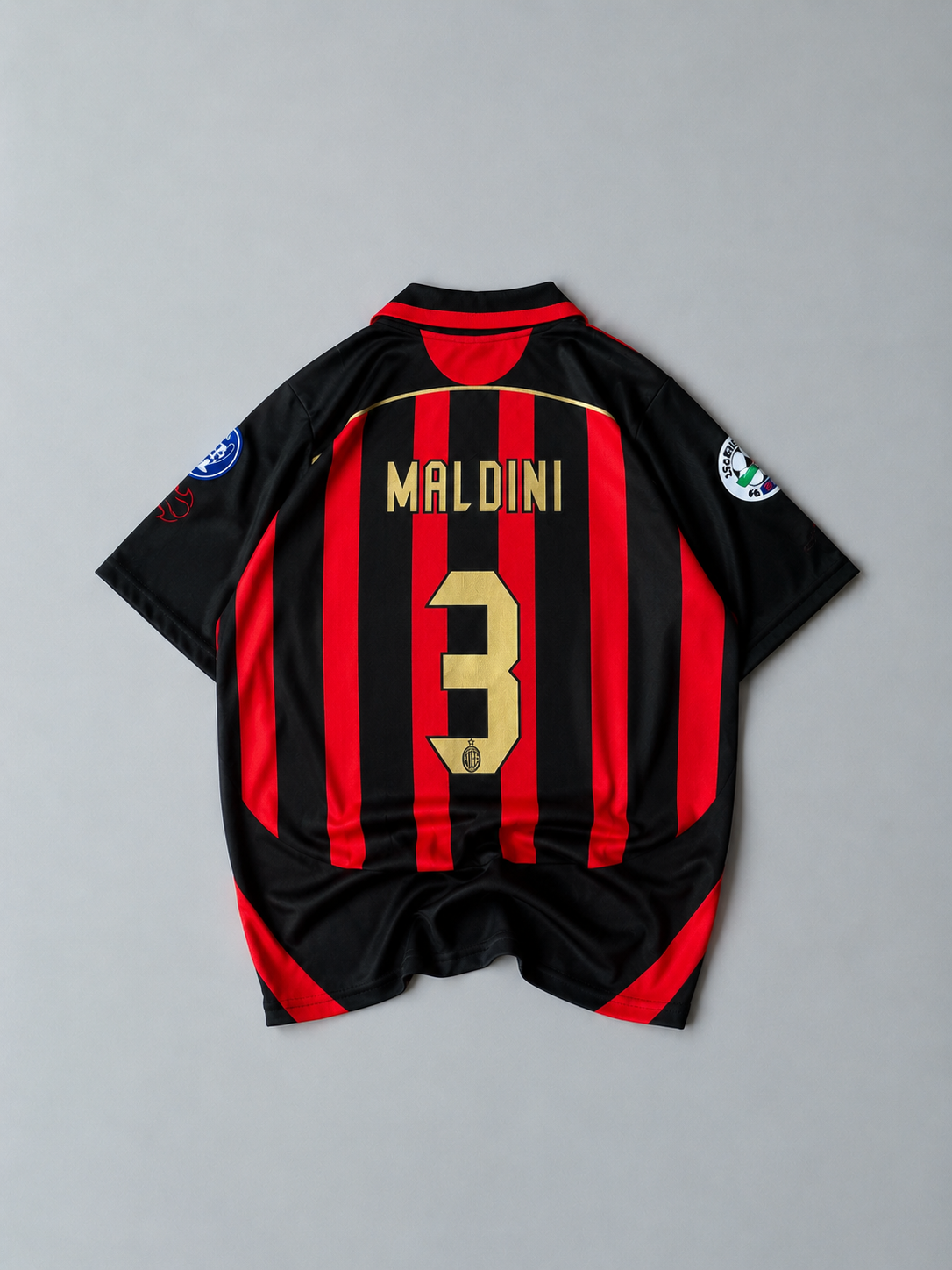 Ac milan 2006-07 home Maldini half sleeves retro