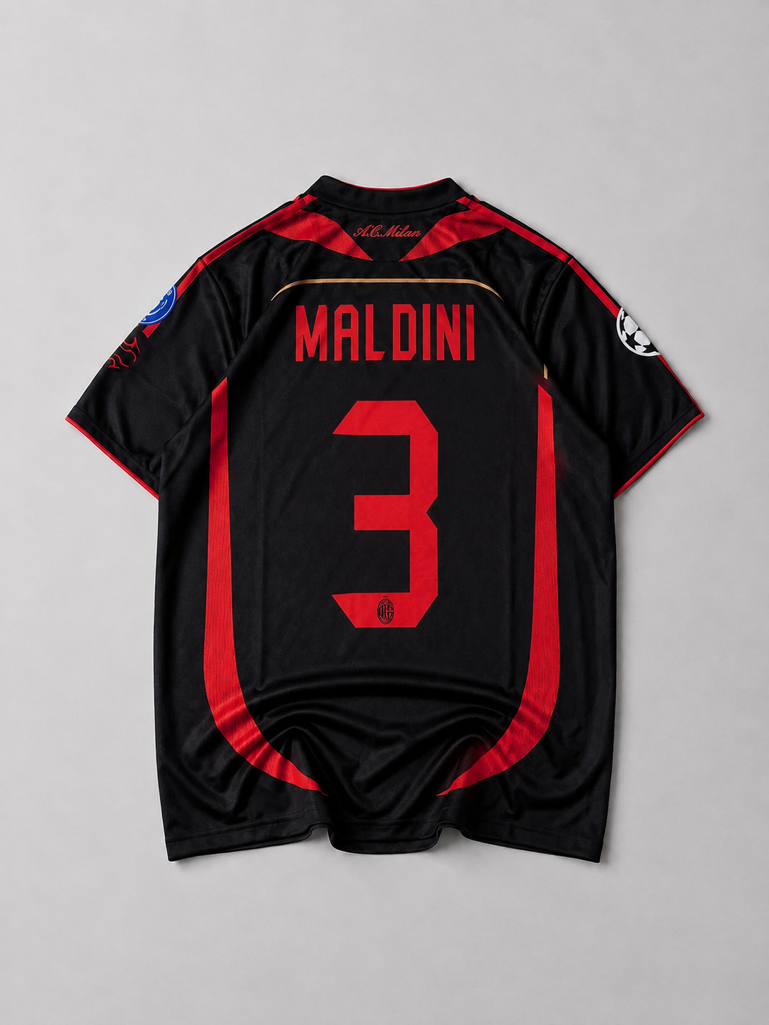 Ac milan away Maldini half sleeves retro (embroidery)