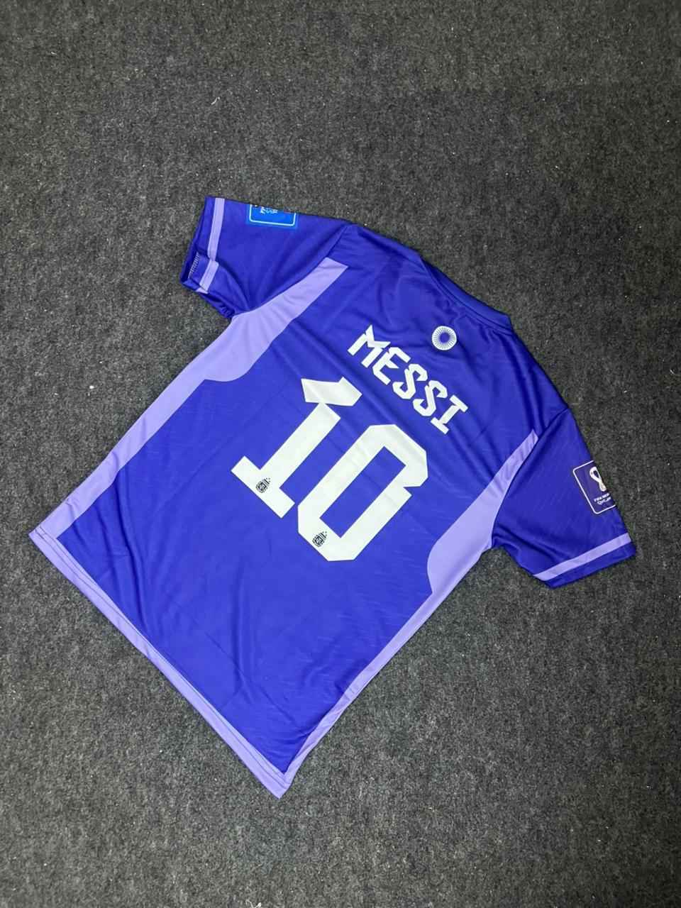 Messi argentina away half sleeves