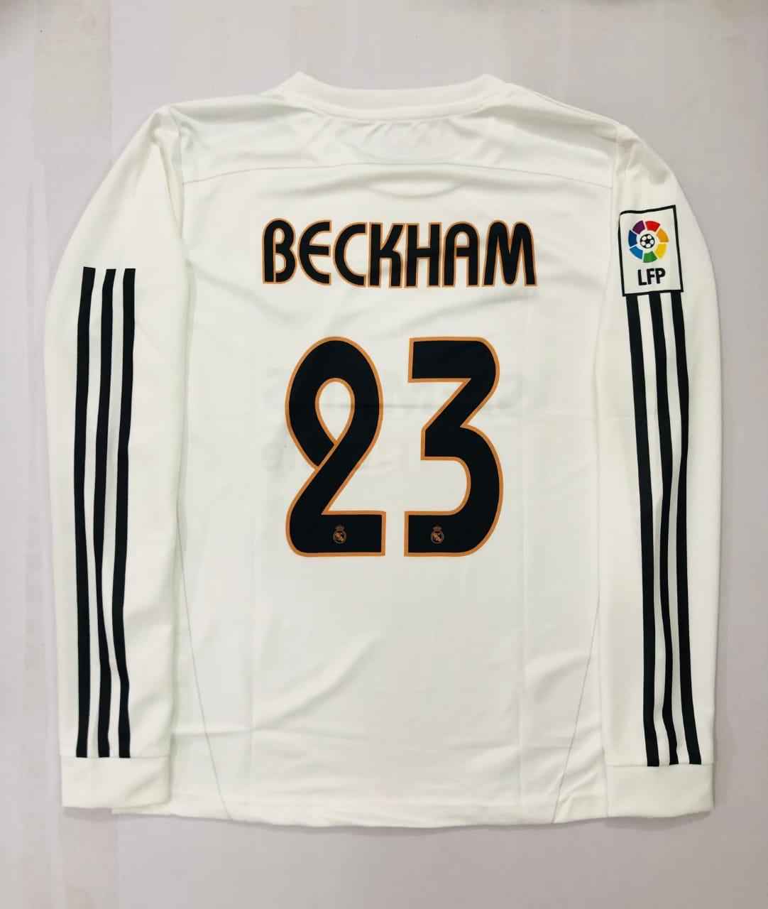 Real madrid Beckham full sleeves retro kit