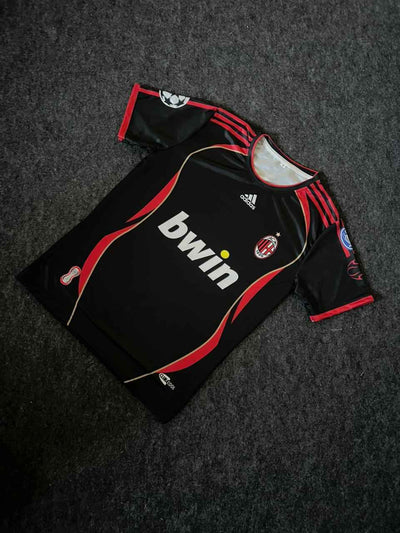 Ac milan away black Maldini half sleeves retro sublimation