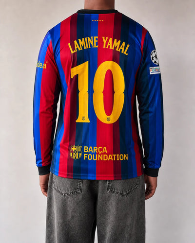 Barcelona 26/27 LAMINE YAMAL – La Liga Home full sleeves Kit (embroidery)