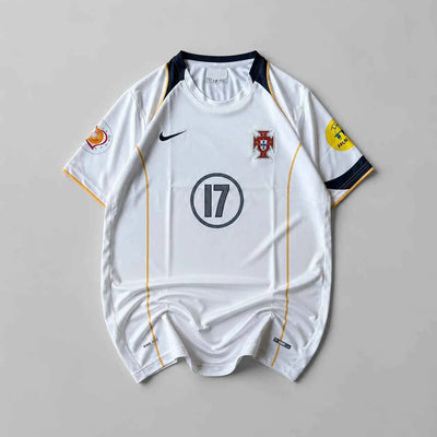 Portugal 2004-06 ronaldo  away half sleeves retro (embroidery)
