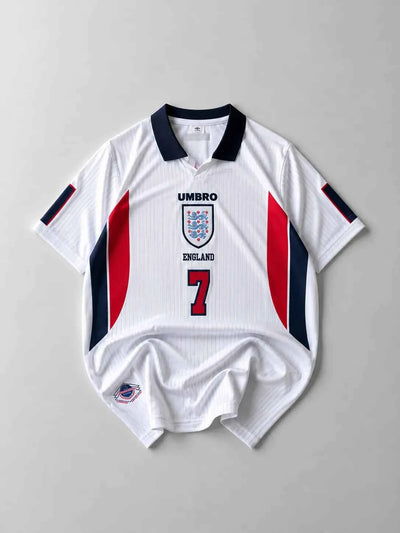 England Beckham half sleeves retro(embroidery)