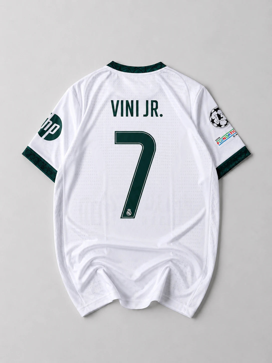 Real Madrid 2026-27 Vini Jr home jersey back with player name and number