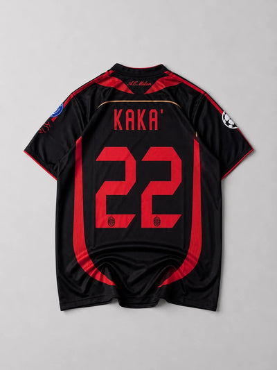 Ac milan away black Kaka half sleeves retro (embroidery)