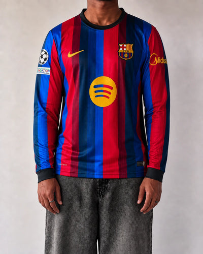 Barcelona 26/27 LAMINE YAMAL – La Liga Home full sleeves Kit (embroidery)
