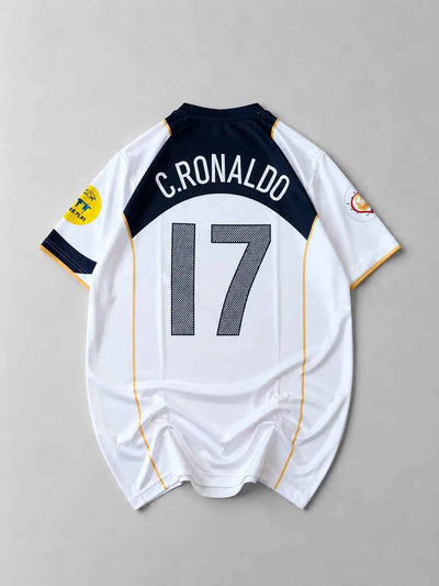 Portugal 2004-06 ronaldo  away half sleeves retro (embroidery)