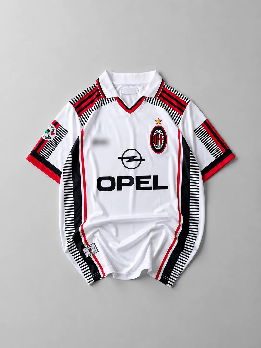 Ac milan 1997-98 away maldini half sleeves retro(embroidery)