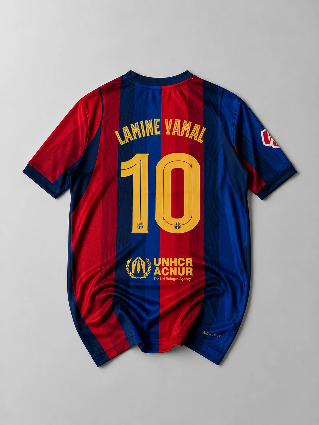 FC Barcelona 2026-27 Lamine Yamal home jersey back with player name and number