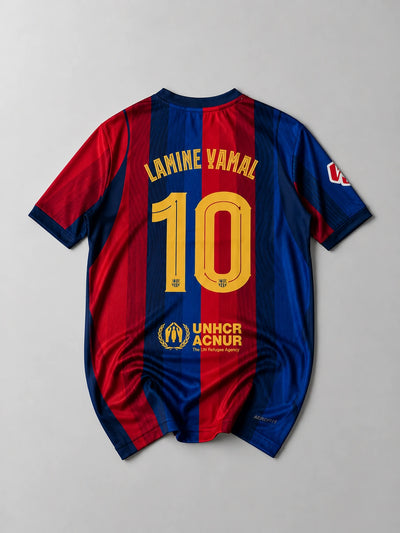 FC Barcelona 2026-27 Lamine Yamal home jersey back with player name and number