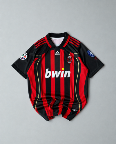 Ac milan 2006-07 home Maldini half sleeves retro