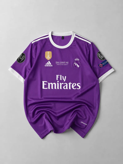 Real madrid 2017-18 Away Ronaldo half sleeves retro (embroidery)