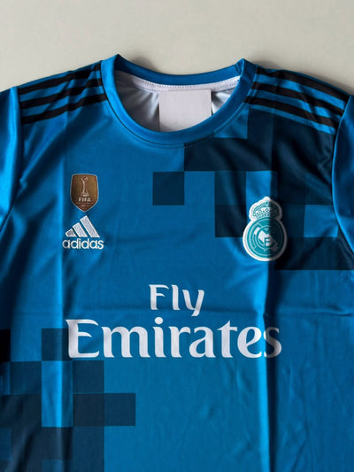 Real Madrid 2017-18 third kit full sleeves retro (embroidery)