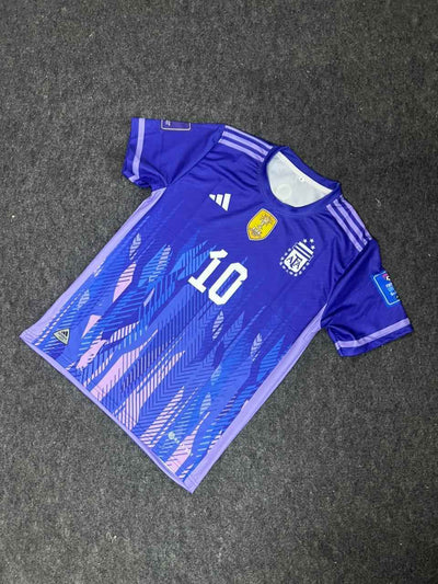 Messi argentina away half sleeves