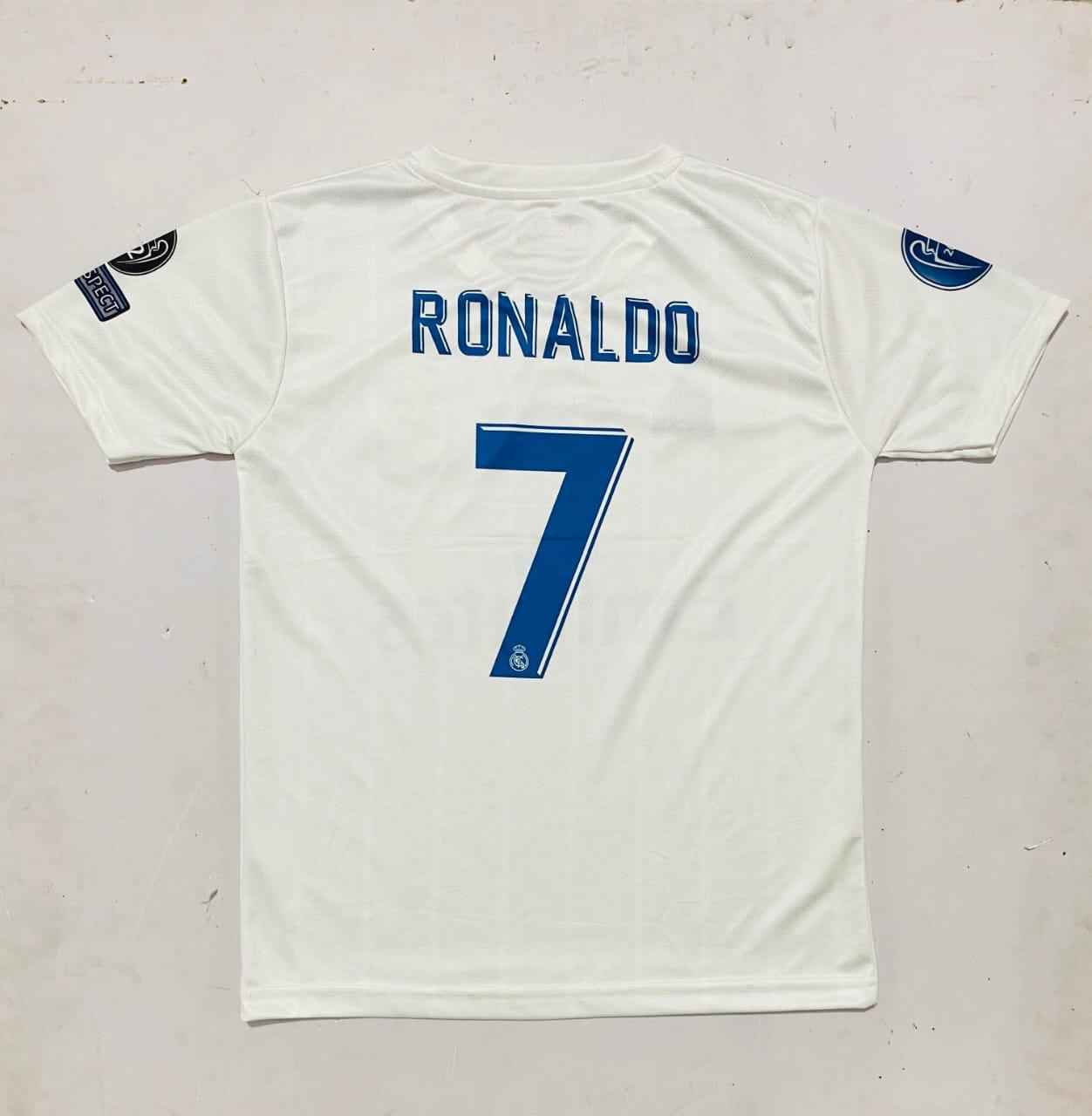 Real madrid 2017-18 home half sleeves retro