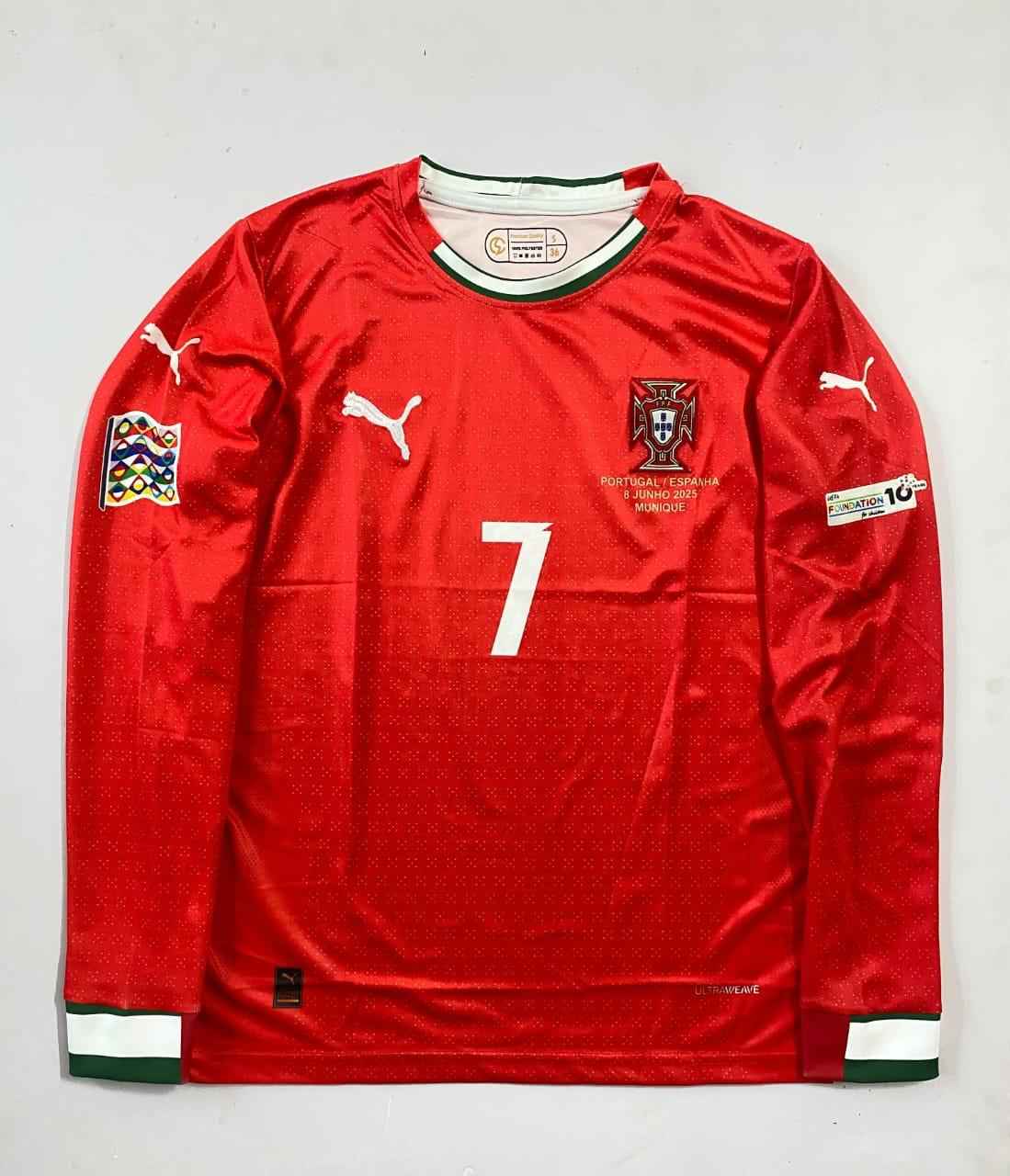 Portugal home Ronaldo full sleeves kit
