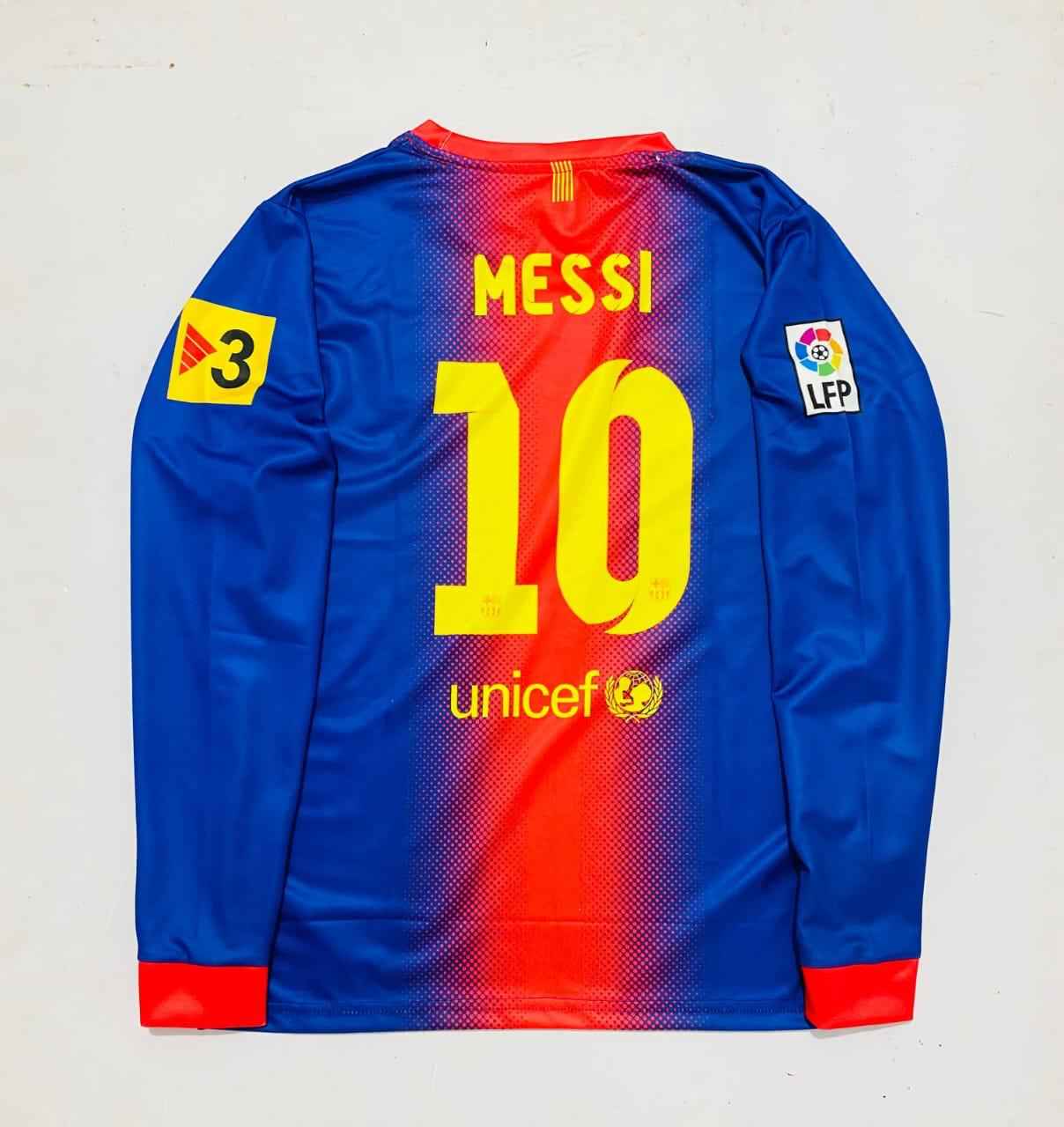 FC Barcelona Messi full sleeves retro kit