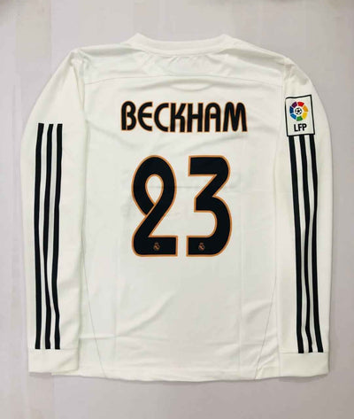 Real madrid Beckham full sleeves retro kit